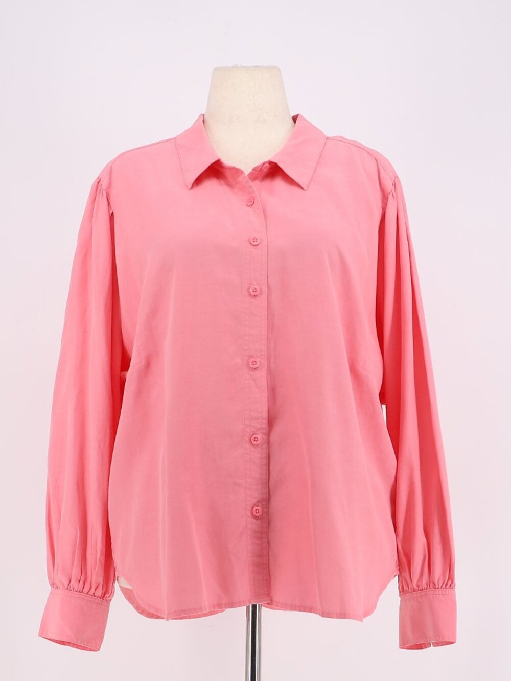 NWT CHICO'S Dolman Sleeve Button Up Shirt in Pink Tencel Linen Size 3/ US 16